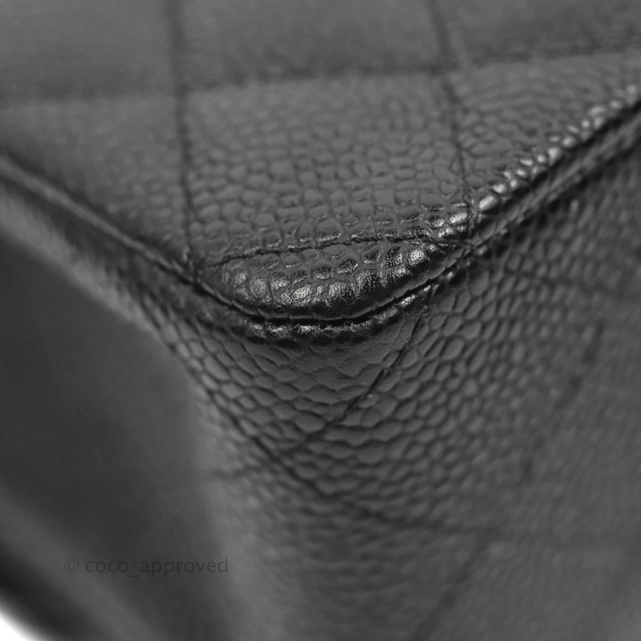 Chanel Classic M/L Medium Double Flap Bag in Black Caviar Leather with 24K Gold Hardware - Luxury Handbag for Women, Perfect for Evening Events & Special Occasions