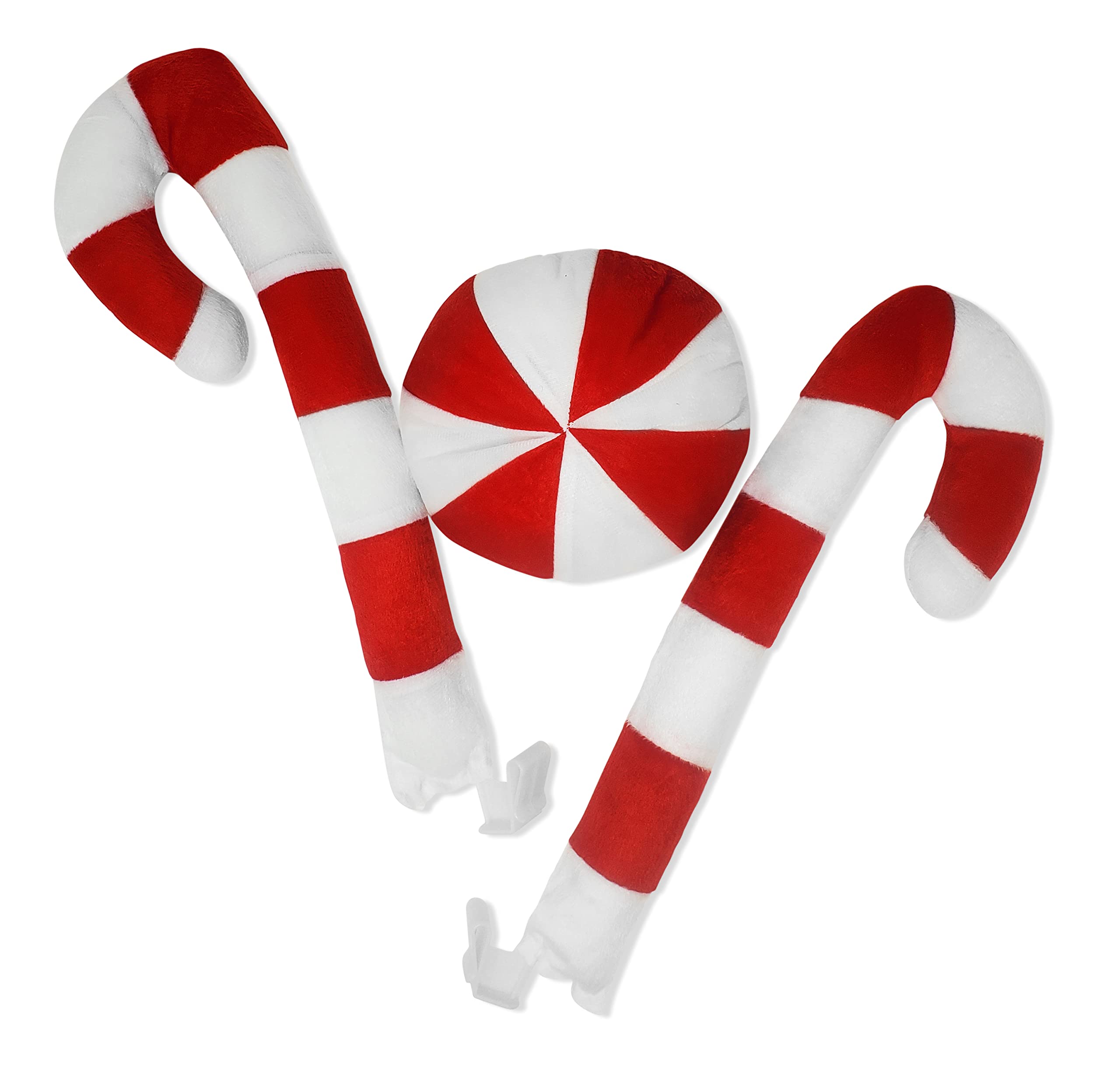 Kovot Candy Cane Car Decor Set - Festive Window & Nose Ornaments for Holiday Driving