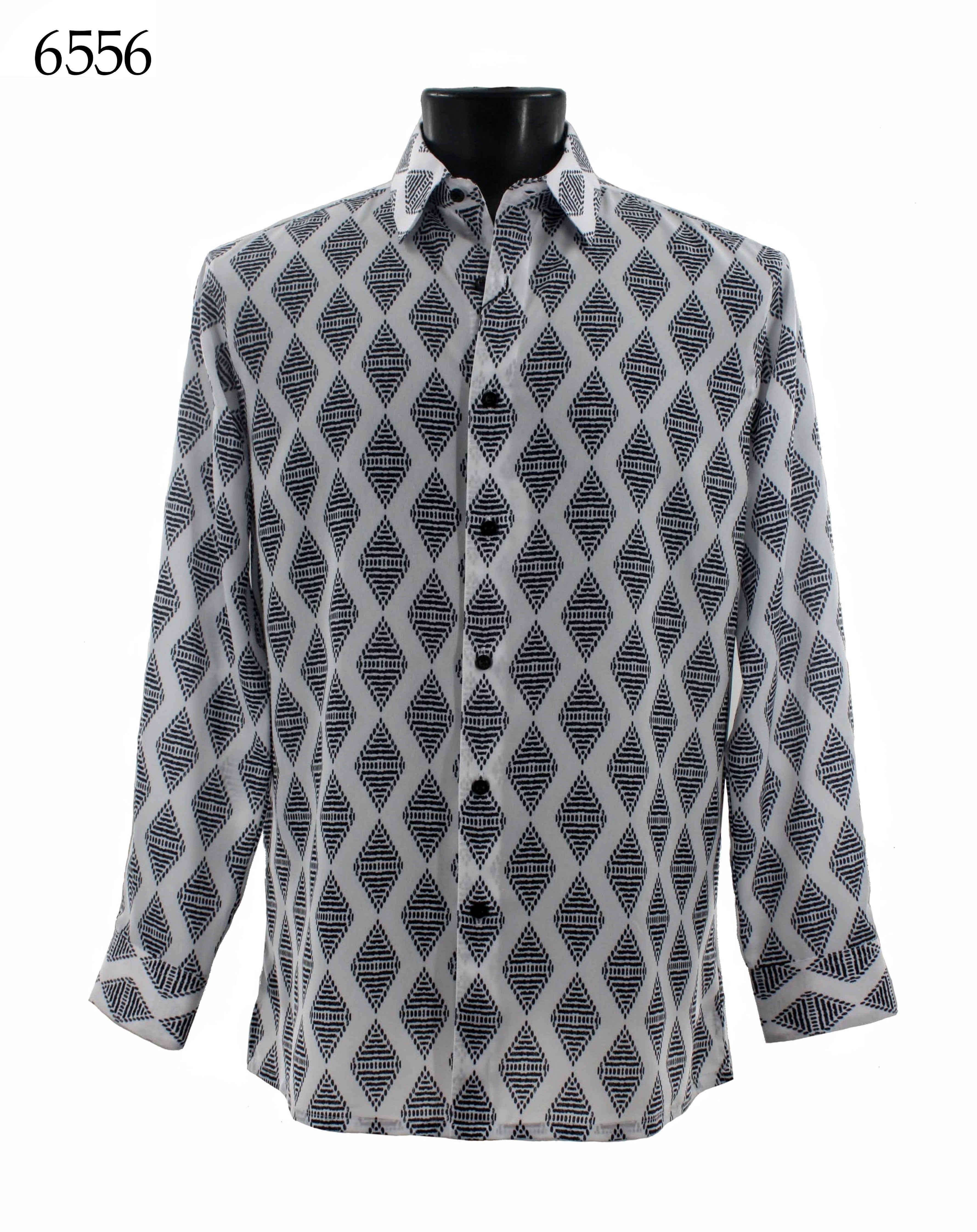 Bassiri Men's Long Sleeve Casual Shirt 6556 - Comfortable Button Down Work Shirt for Office, Business, and Everyday Wear