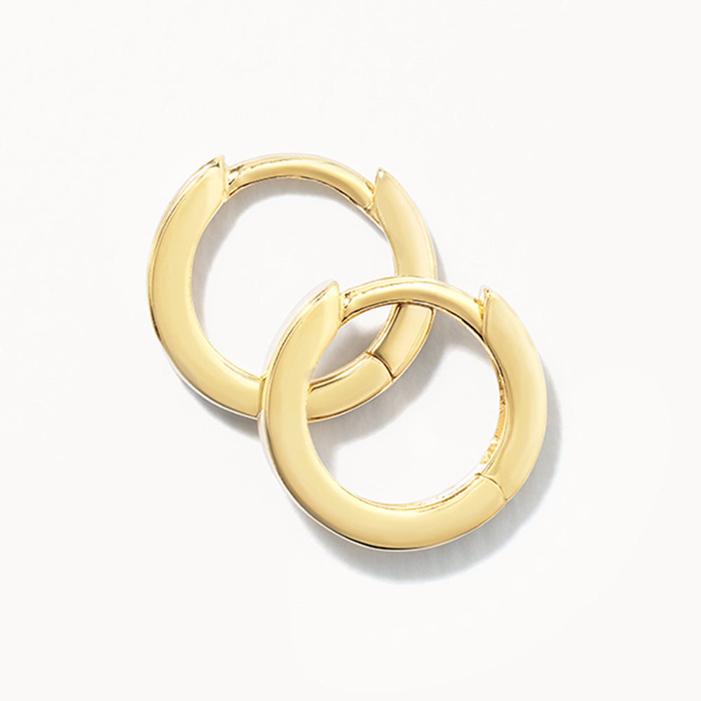 10k Gold Mini Charm Huggie Earrings - Dainty & Elegant Hoop Earrings for Women, Perfect for Everyday Wear, Gifts & Special Occasions