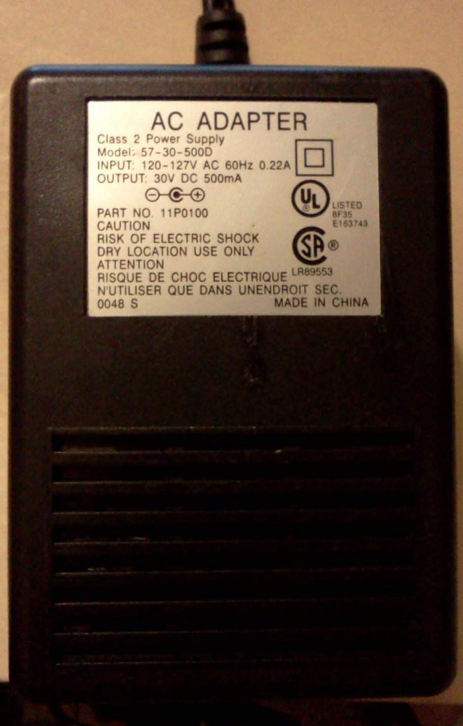 Lexmark Color Printer AC Power Adapter 57-30-500D 11P0100 - Replacement Power Supply for Home & Office Printing