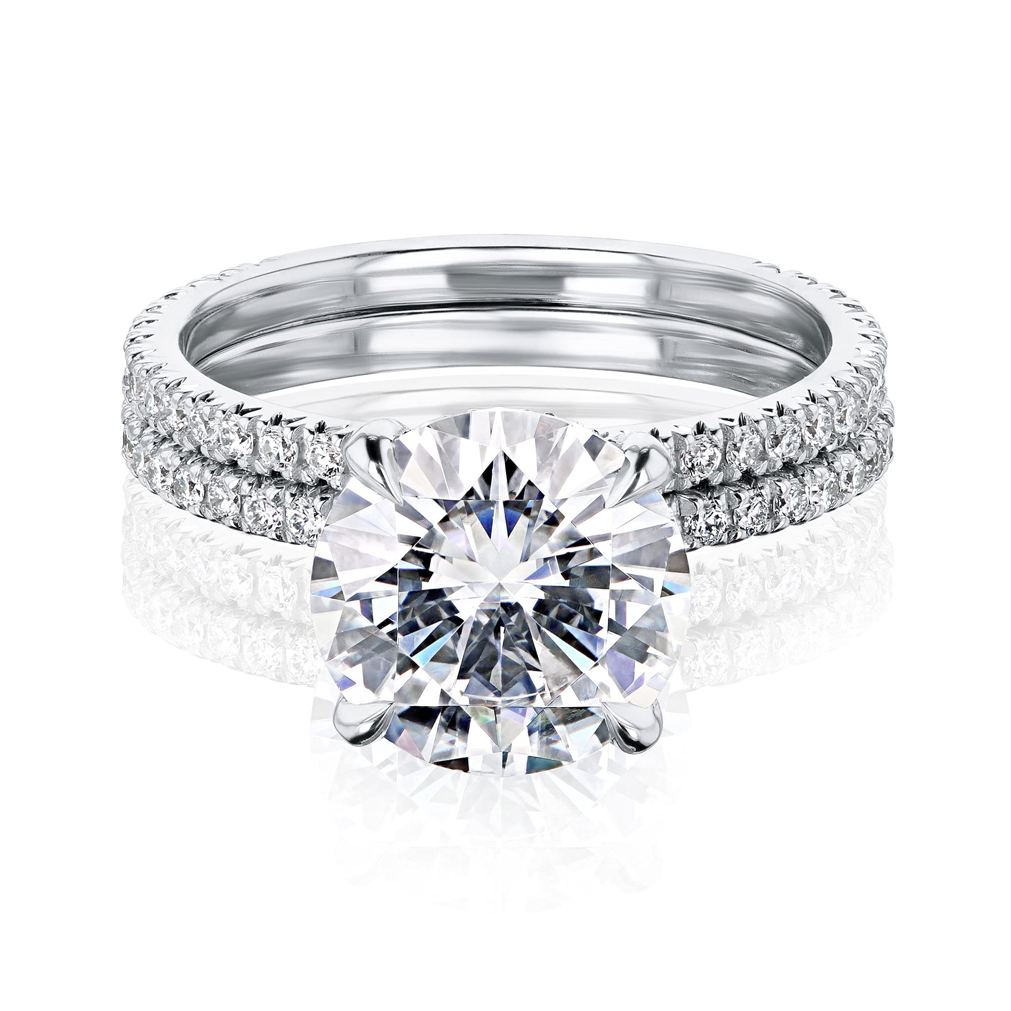 Kobelli Moissanite Wrap Basket Bridal Set - Elegant Wedding Ring Set for Women, Durable & Sparkling Engagement Rings | Perfect for Proposals, Anniversaries, and Bridal Jewelry Collections
