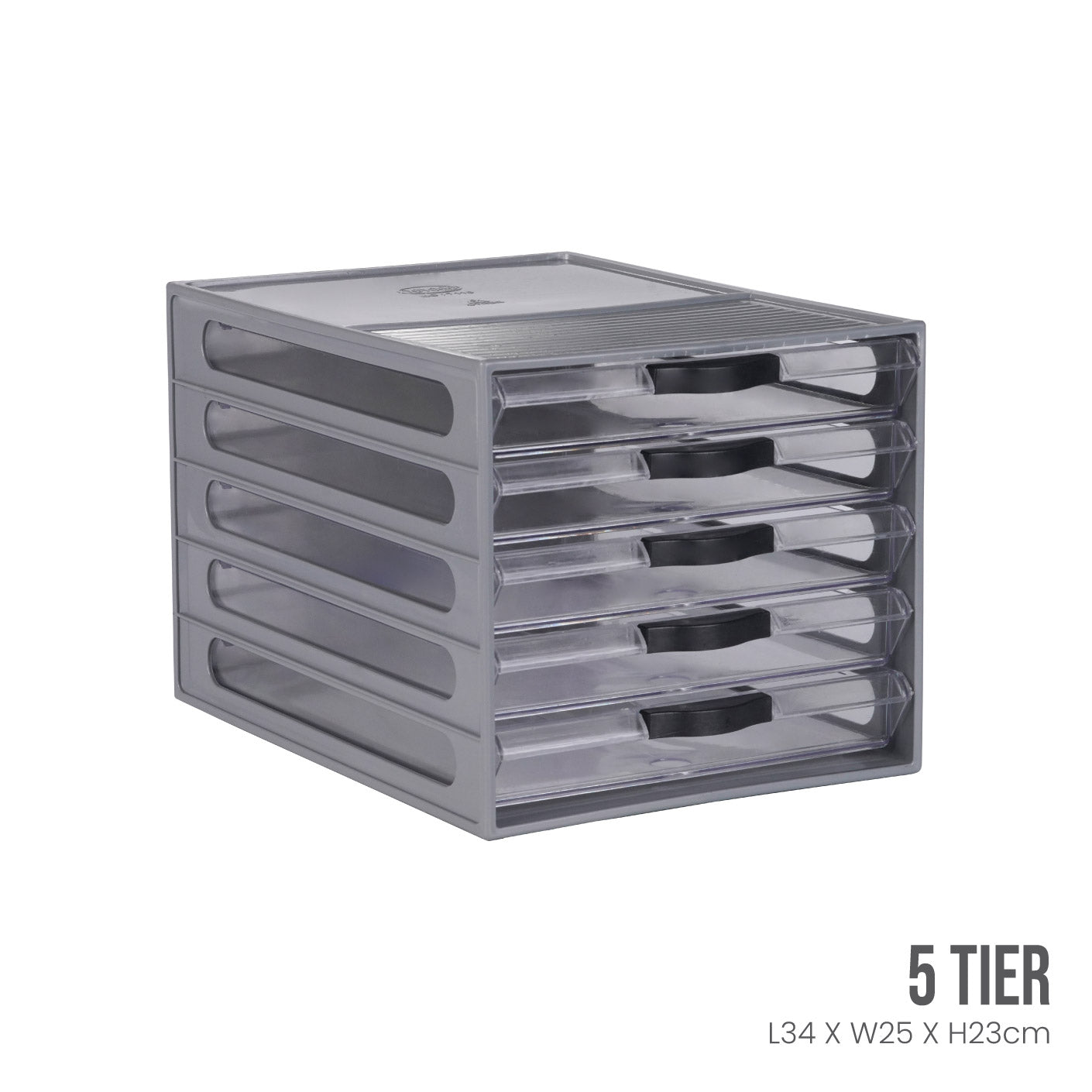 GREY FRAME TRANSLUCENT DRAWER (7115GF-TPT)
