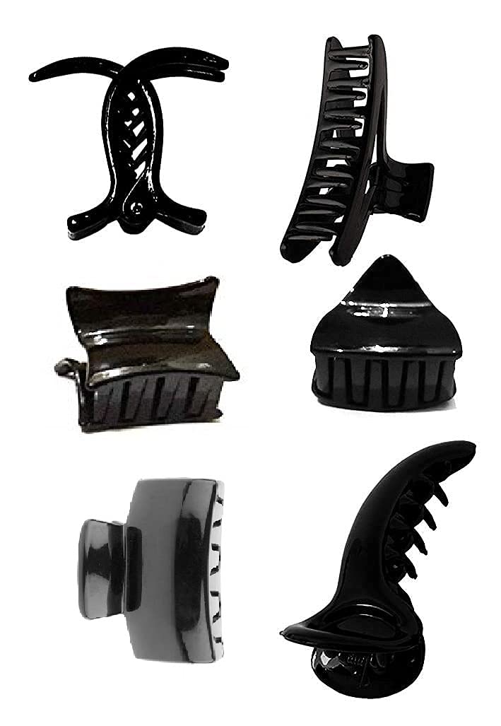 Trendy Butterfly Hair Clips & Claws Combo Pack for Women & Girls - 6-Piece Black Hair Accessories Set | Perfect for Parties, Weddings & Everyday Styling