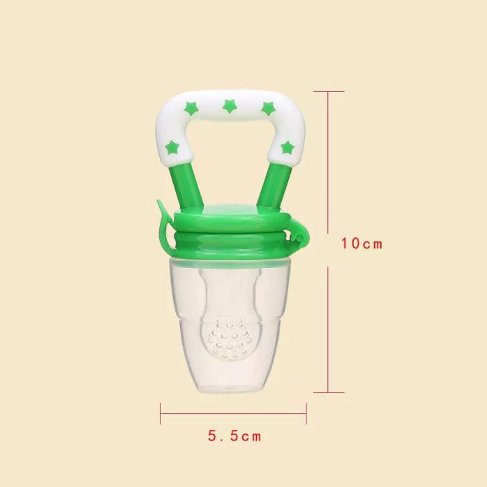 Safe-O-Kid® BPA-Free Baby Food Feeder – Non-Toxic Silicone Feeder for Fresh Fruits, Vegetables & Snacks – Ideal for Babies & Toddlers (Green, Pack of 2) – Perfect for Teething Relief & Healthy Snacking On-The-Go