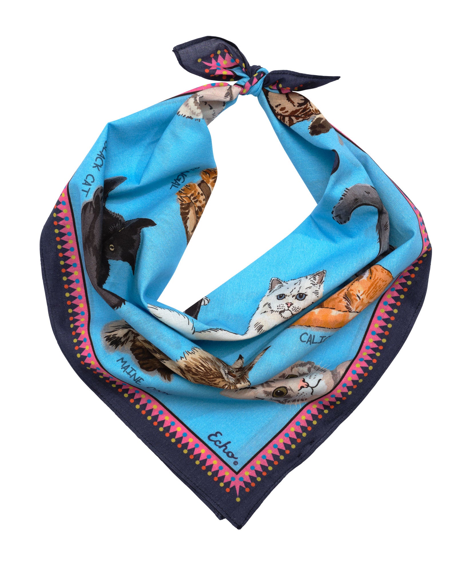 Nine Lives Cotton Bandana for Dogs - Soft & Breathable Pet Bandana - Adjustable Neck Wrap for Small & Large Dogs - Perfect for Grooming, Photos & Outdoor Adventures
