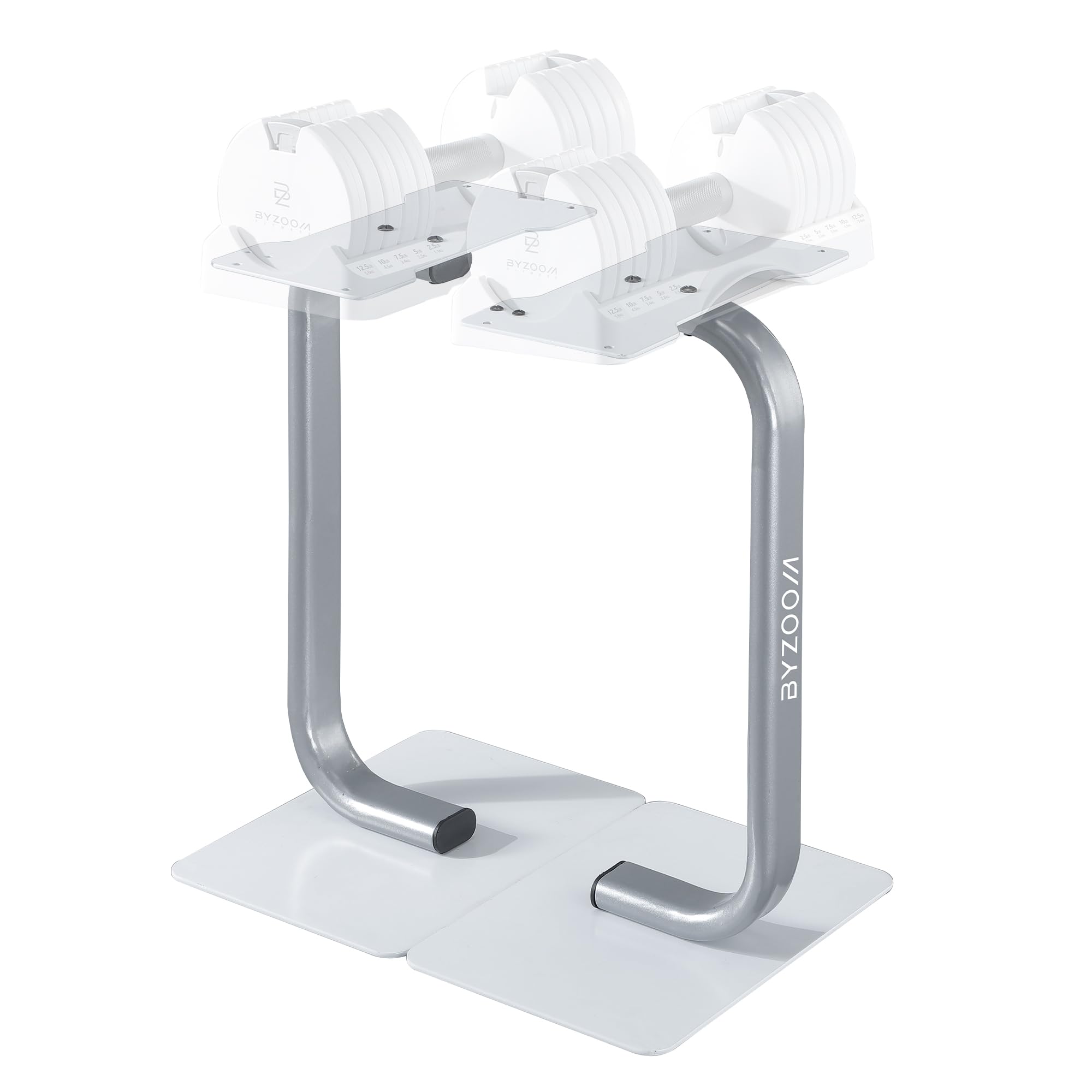 Adjustable Dumbbell Stand Rack Holder - 40-100lbs Weight Capacity, Compact Home Gym Equipment for Strength Training, Perfect for Women & Beginners (White) - Ideal for Small Spaces, Apartment Workouts & Personal Fitness Routines