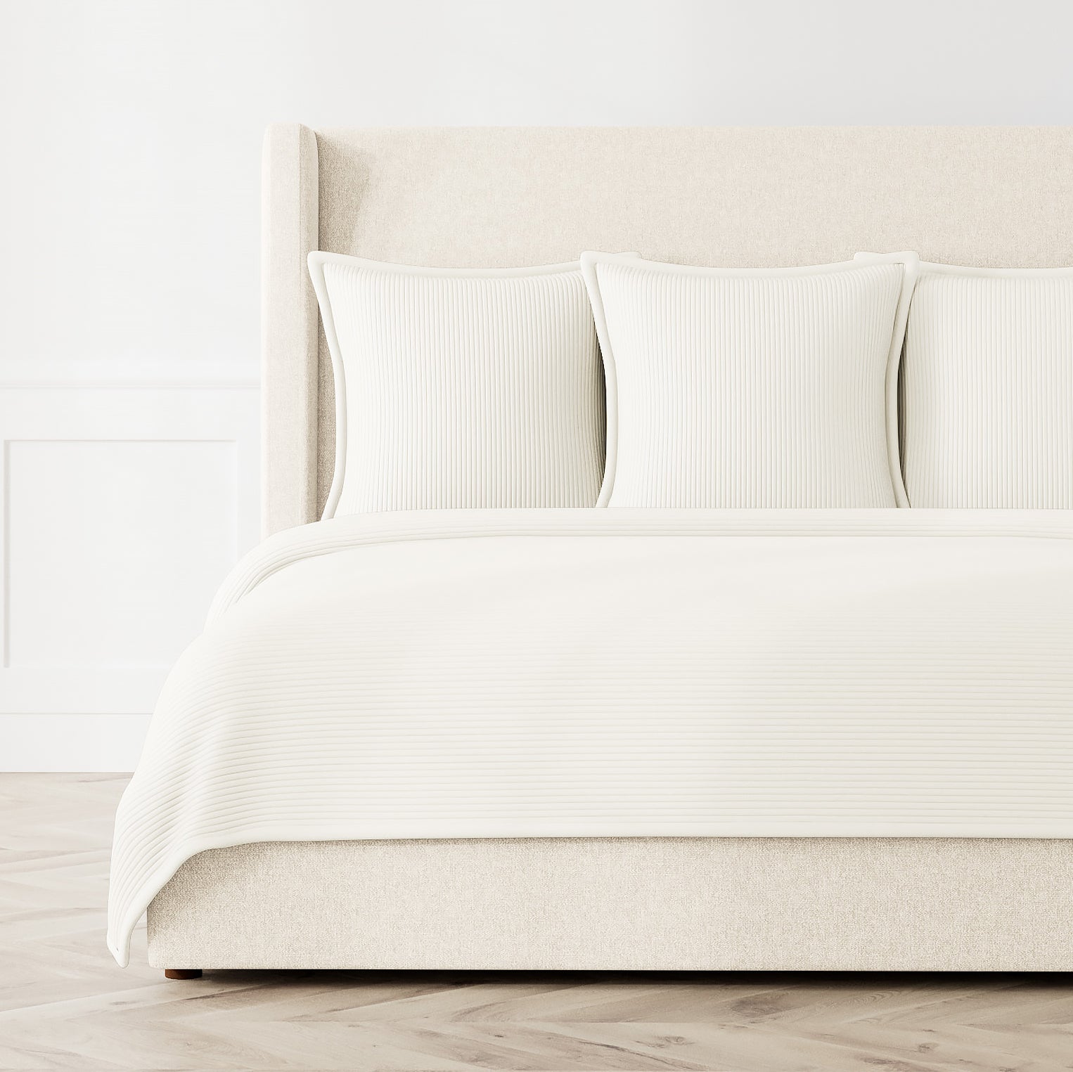 Premium Linea Coverlet Set in Ivory - Soft & Breathable Bedding for All Seasons | Perfect for Master Bedrooms, Guest Rooms & Cozy Home Decor