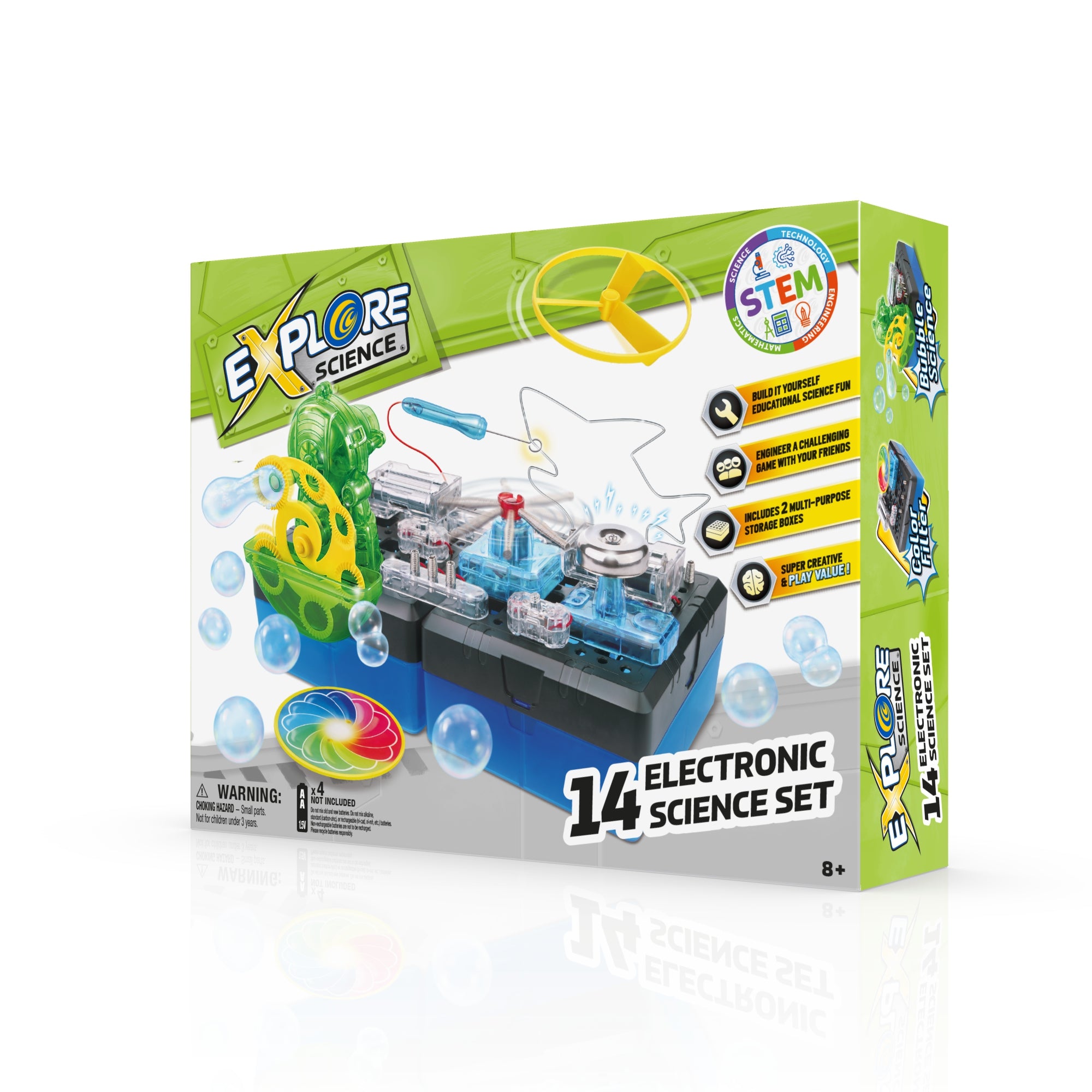 Explore Science 14-in-1 Electronic Circuit Kit - STEM Learning Toys for Kids | Fun Science Experiments & Educational Projects for Home & Classroom
