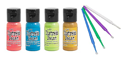 Ranger Tim Holtz Distress Paint Bundle - REEF Colors for DIY & Scrapbooking