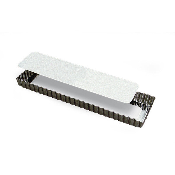 Gobel Non-Stick Narrow Rectangular Tart Pan with Removable Bottom - Perfect for Baking French Pastries, Quiches, and Desserts at Home