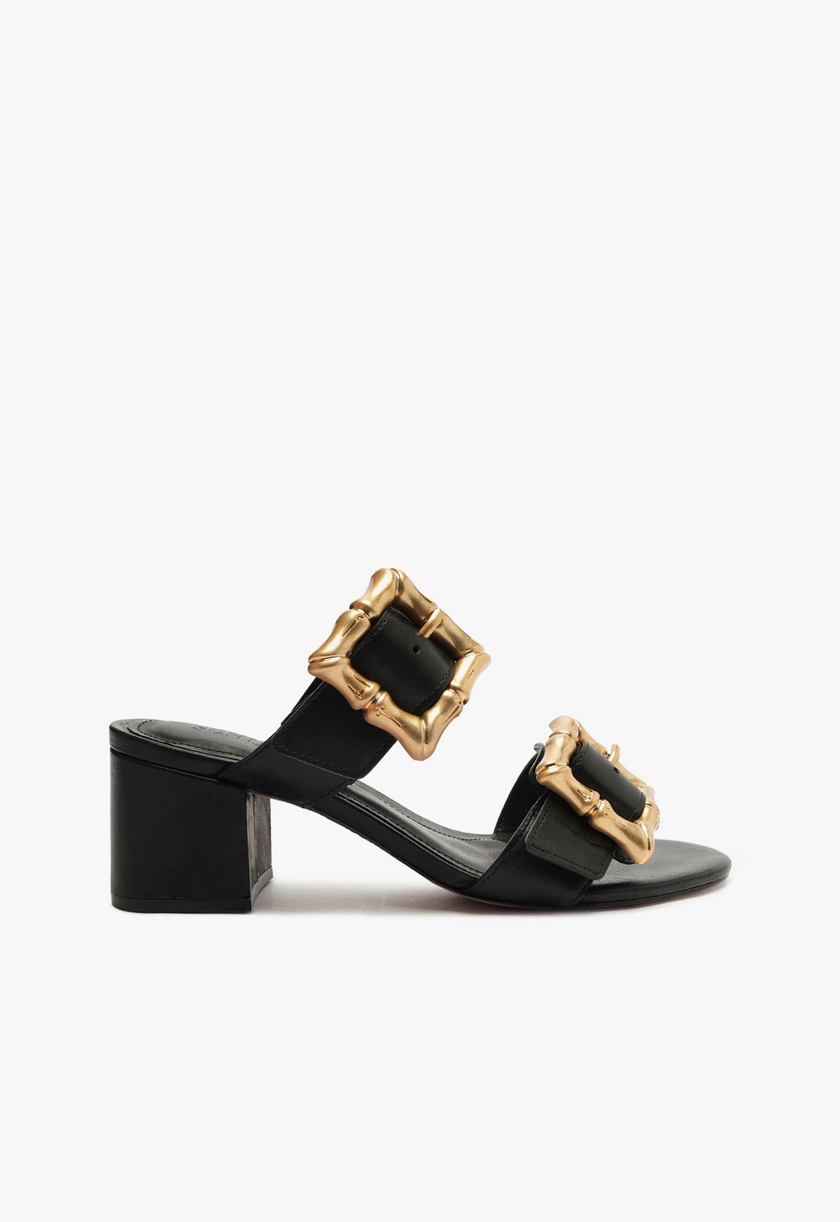 Enola Mid Block Leather Sandal - Women's Comfortable Chunky Heel Sandals for Summer | Casual Walking, Beach Vacation, and Everyday Wear