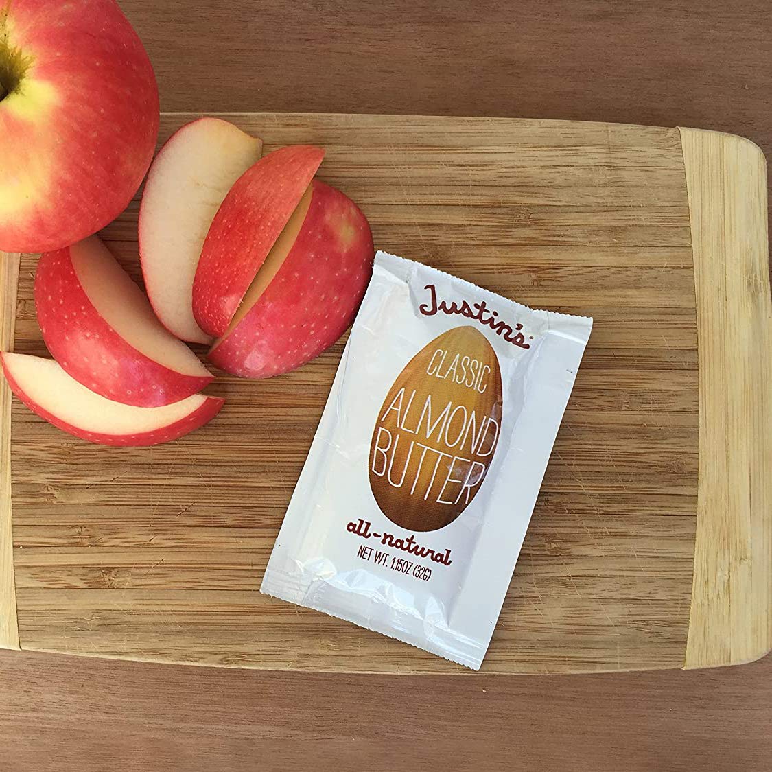 Justin's Classic Gluten-Free Almond Butter Squeeze Packs, 1.15oz (10 Pack) - Healthy On-The-Go Snack for Hiking, School Lunches & Keto Diet