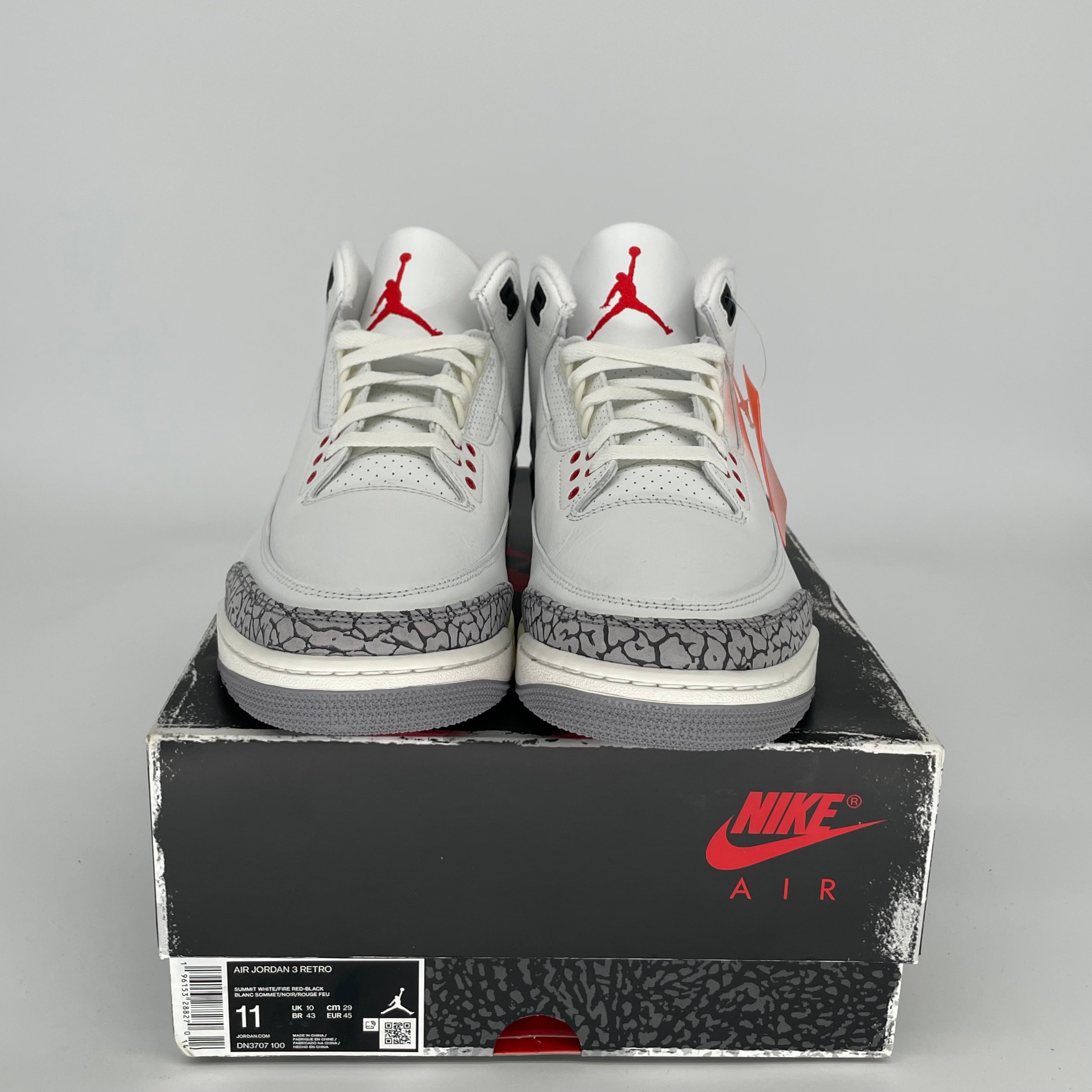 Air Jordan 3 Retro 'White Cement Reimagined' Men's Basketball Shoes Size 11 DN3707 - Authentic Sneakers for Streetwear & Casual Outfits