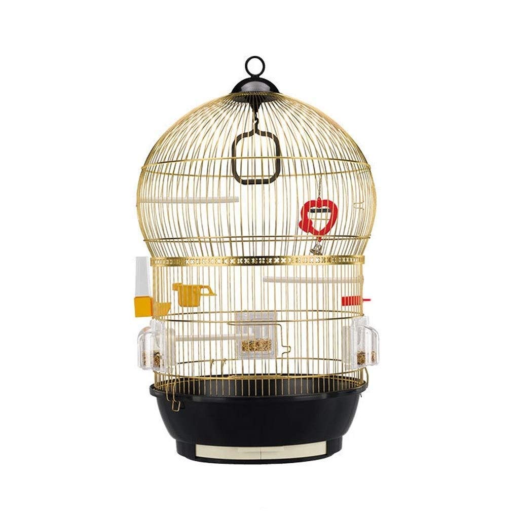 XBSLJ Large Stainless Steel Bird Cage for Small & Medium Parrots - Durable Wrought Iron Design (Color B) | Perfect for Home, Office & Aviary Use