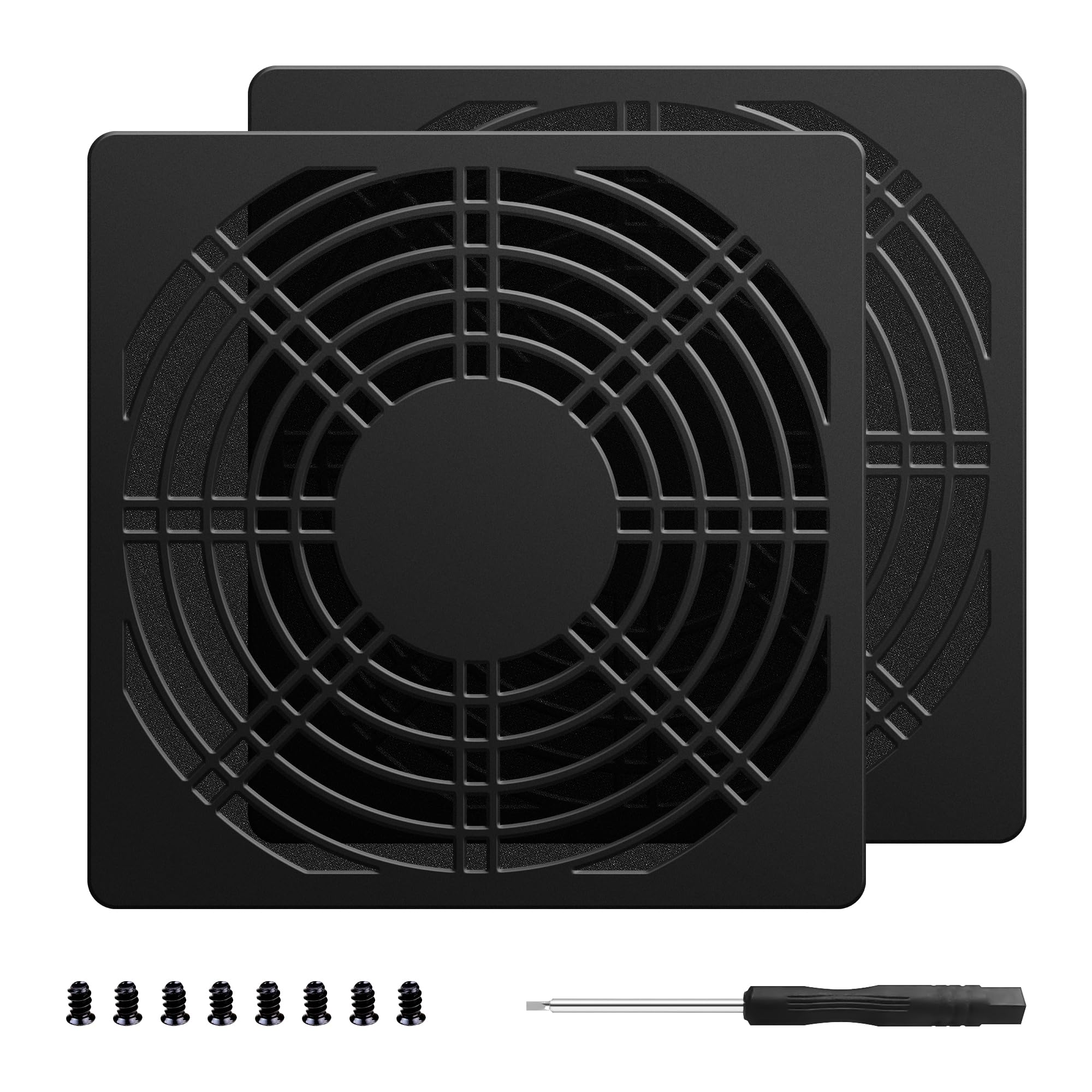 120mm PC Dust Filter Cover - 2 Pack Dustproof Mesh Fan Grill with Screws for Computer Case Cooling | Effective Dust Protection for Gaming PC, Workstation & Home Office Setup