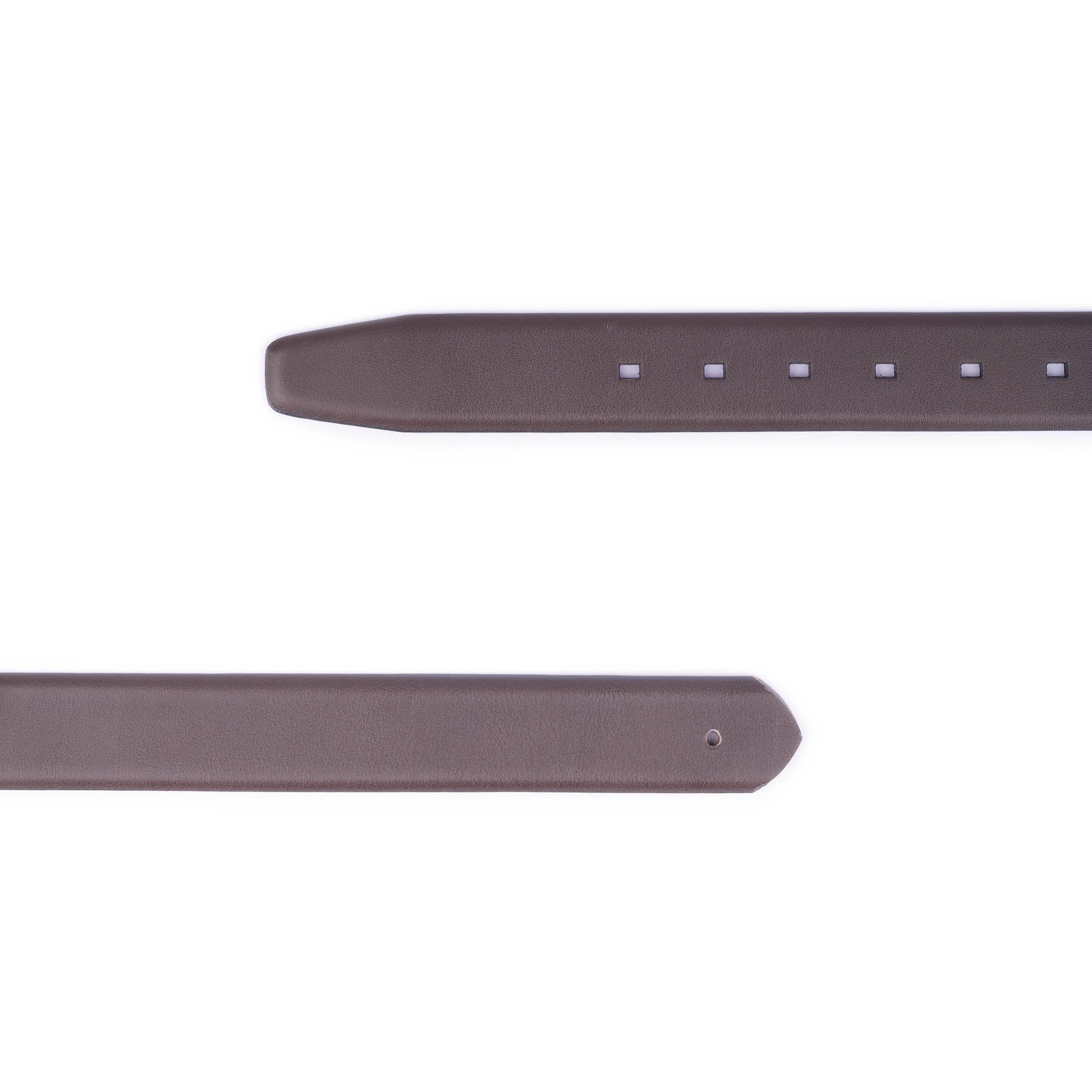 Premium Gray Leather Belt Strap with Pre-Made Holes - Replacement Strap for Dunhill Women's Buckles | Perfect for Casual, Office & Formal Outfits