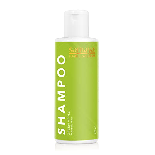 Samaya Green Apple Extract Shampoo for Damaged Hair Repair & Hair Fall Control - Paraben-Free, 200ml - Ideal for Men & Women - Perfect for Daily Hair Care & Scalp Nourishment