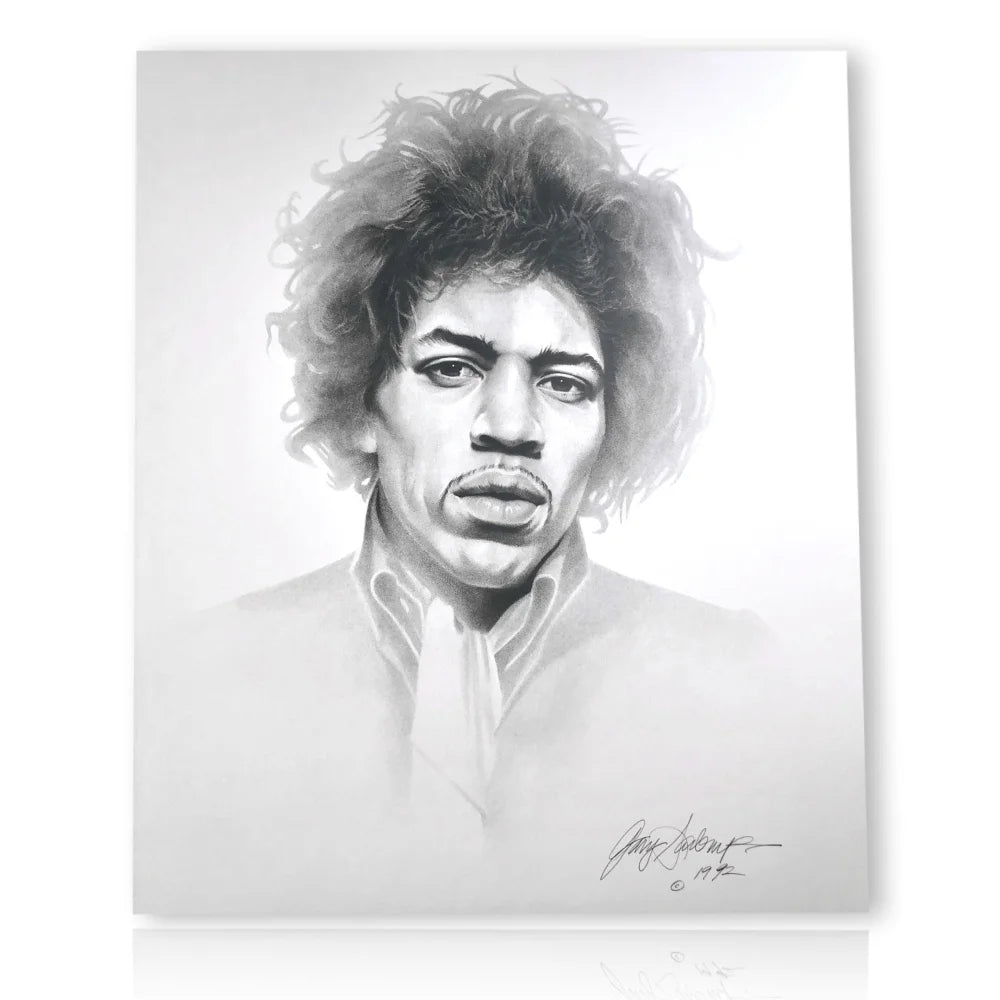 Vintage Jimi Hendrix 20x24 Signed Lithograph Poster by Gary Saderup - Limited Edition Music Wall Art for Home, Office & Studio Decor