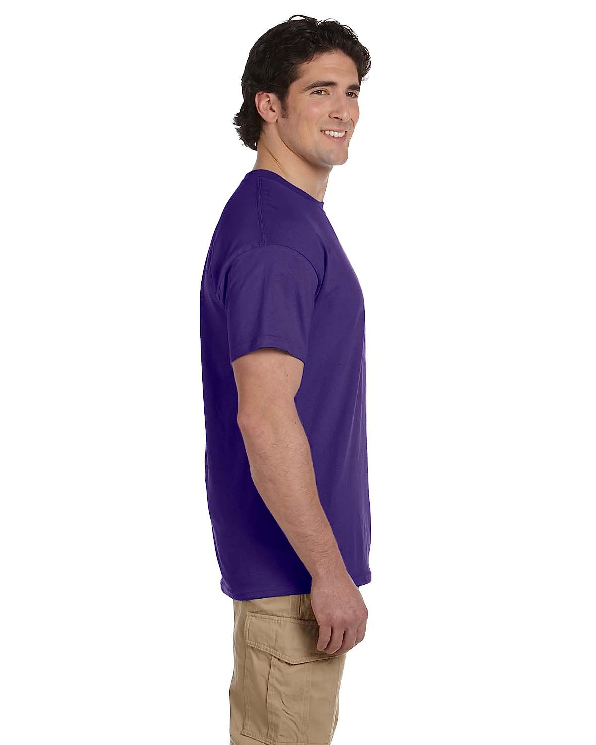 Fruit of the Loom Men's Lightweight Cotton Crew Neck T-Shirts Multipack - Soft Comfortable Basic Tees for Casual Wear, Workout & Everyday Use