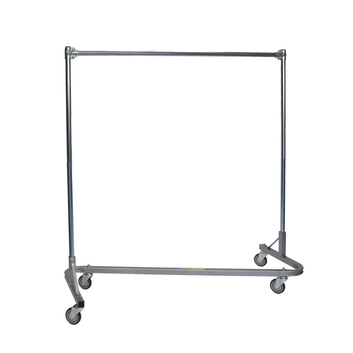 60 Inch Heavy Duty Garment Rack with Wheels - Stackable Clothes Hanging Organizer for Retail Stores, Boutiques, Closet Organization & Home Use