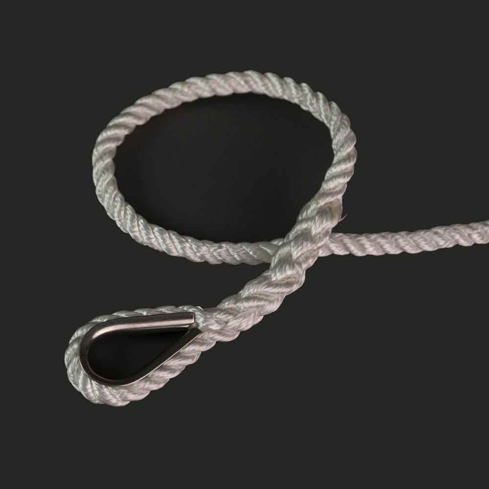 1/2 Inch Nylon 3-Strand Anchor Rope - Heavy Duty Marine Mooring Line for Boats, Docks, and Watercraft - Perfect for Sailing, Fishing, and Water Sports