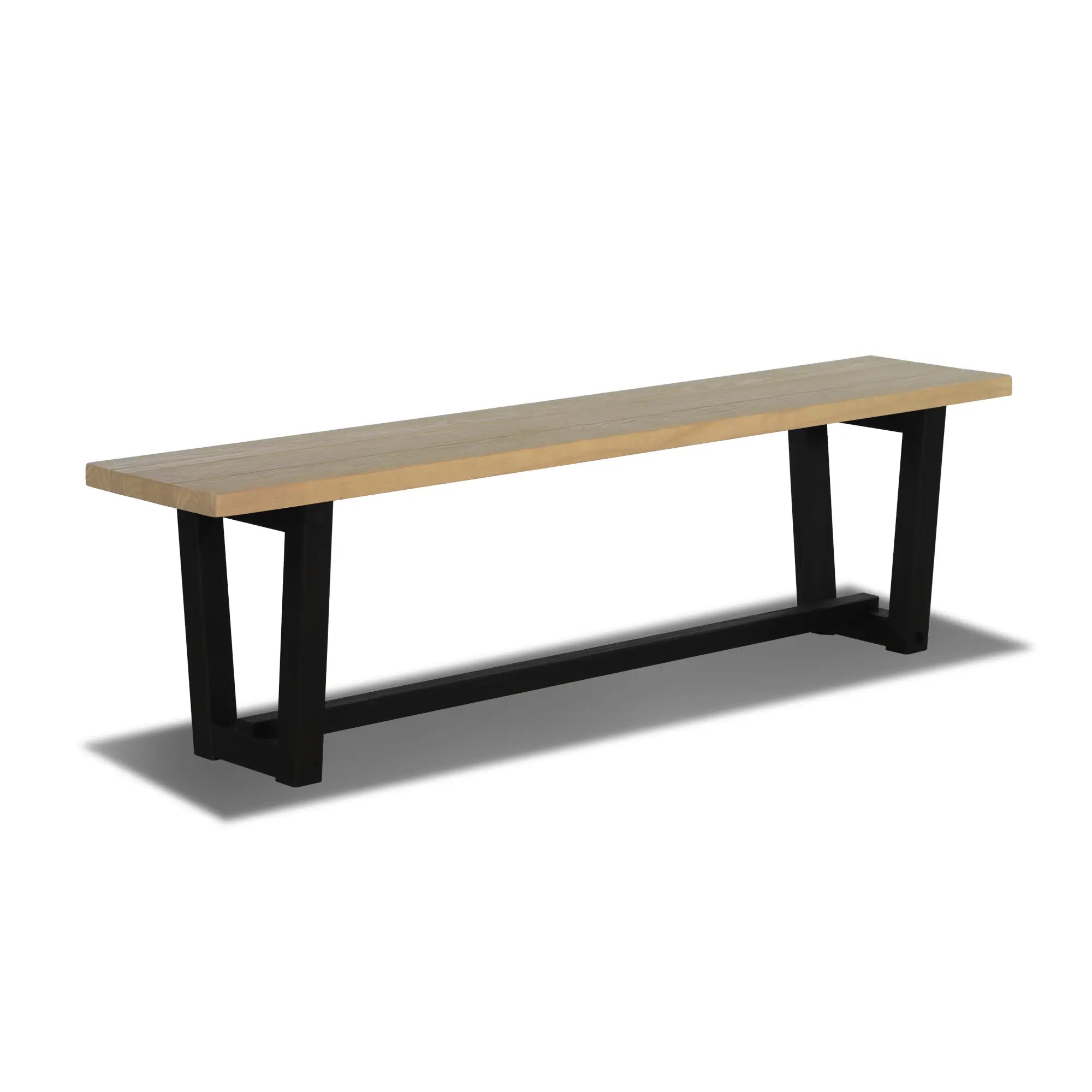 Solid Wood Bench - Cascais Style Handcrafted Wooden Bench for Patio, Garden, or Entryway - Durable & Weather-Resistant Outdoor Seating