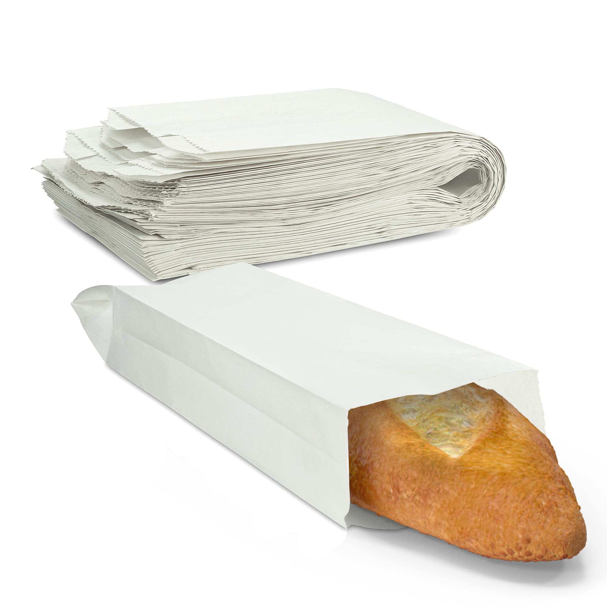 MT Products White Paper Bread Bags for Homemade Bread - 5.25