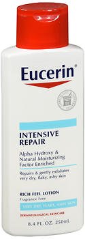 Eucerin Intensive Repair Lotion 8.4 oz (Pack of 6) - Ultra Hydrating Body Moisturizer for Dry, Rough Skin | Daily Use for Hands, Feet & Body Care