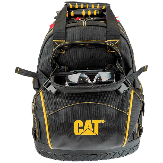 18 Inch Professional Tool Backpack for Electricians & Contractors - Heavy Duty Work Backpack with Multiple Pockets - Perfect for Construction Sites & DIY Projects