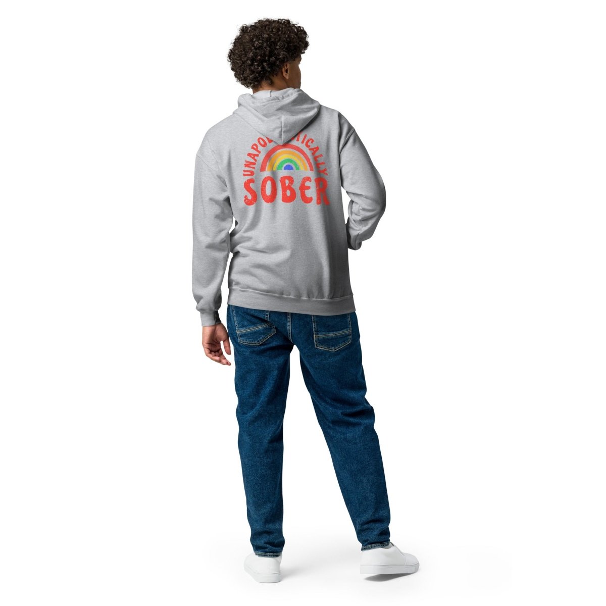 Unisex Heavy Blend Zip Hoodie for Sober Living - Comfortable & Stylish Pullover for Everyday Wear, Gym, and Outdoor Activities