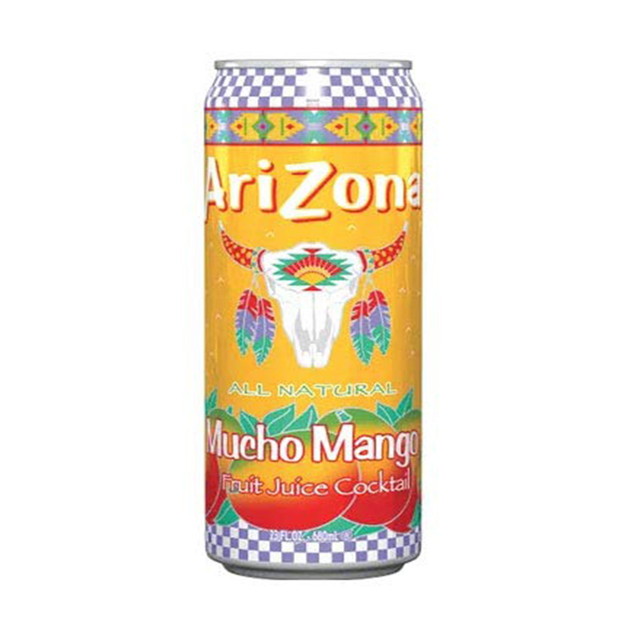 Arizona Mucho Mango Iced Tea Drink - 23oz (680ml) Bottle - Refreshing Tropical Flavor for Summer, Parties & Outdoor Activities