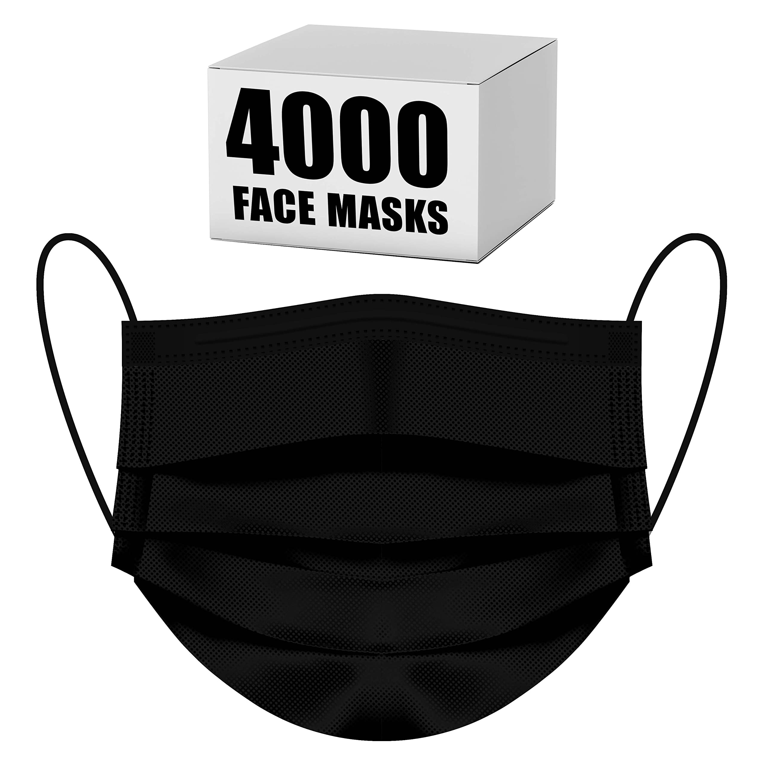 Bulk Disposable Face Masks - 50/100/200 Pack - 3-Ply Protective Masks for Daily Use, Travel & Work Safety
