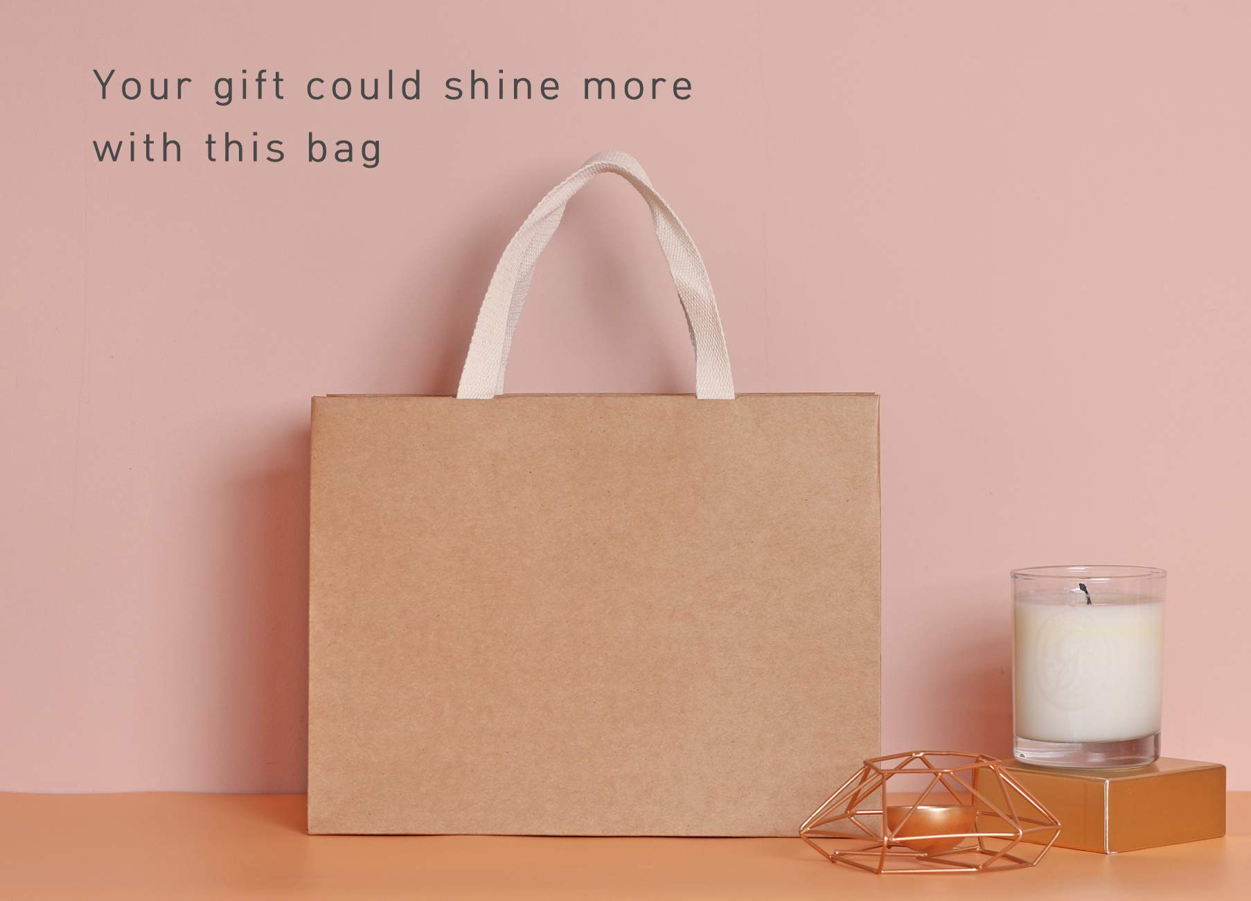 6-Pack Extra Large Natural Brown Paper Gift Bags - 21.7x6.1x15.7 Inches | Jumbo Sturdy Durable Shopping Bags for Parties, Weddings, Retail Packaging & Eco-Friendly Gifting