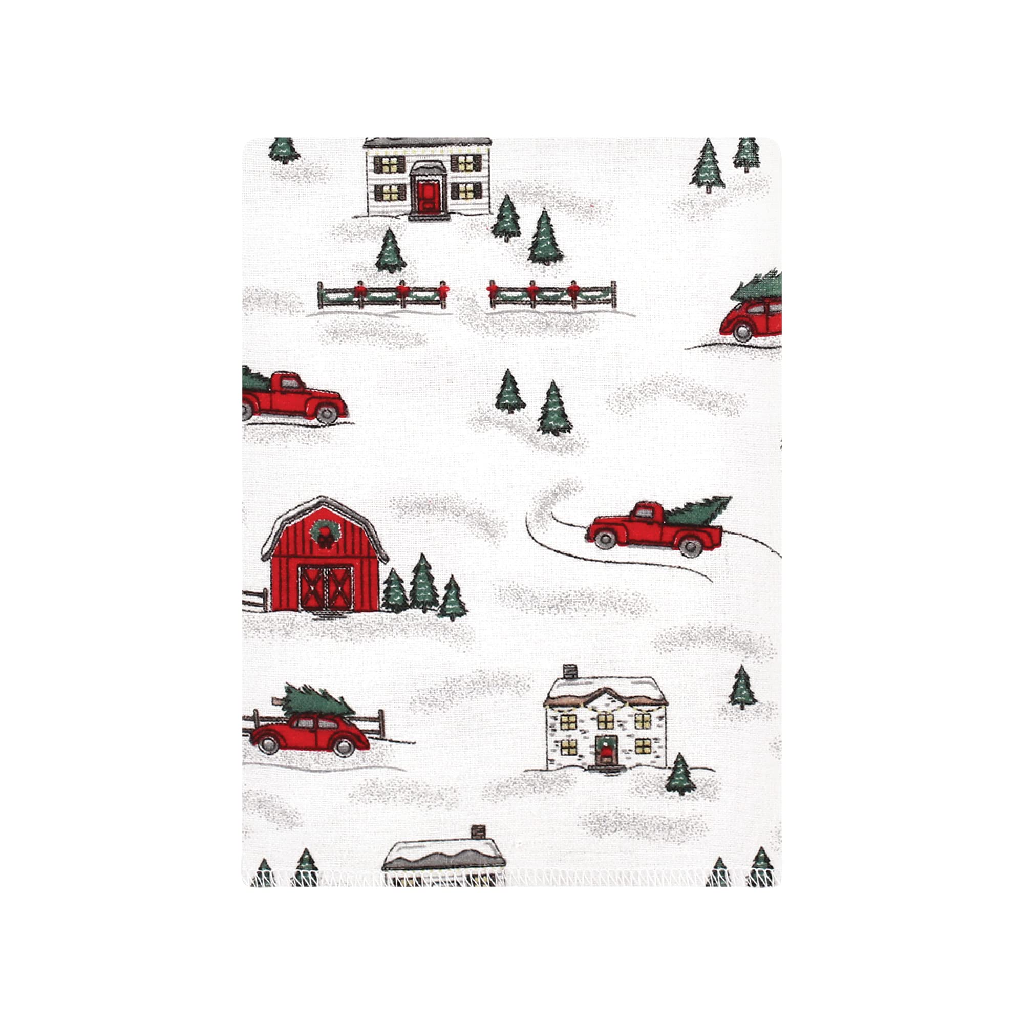 Hudson Baby Unisex Cotton Flannel Burp Cloths Bundle - Soft & Absorbent for Newborns - Christmas Holiday Design - Perfect for Feeding, Spit-Up & Gift Giving - 6-Pack