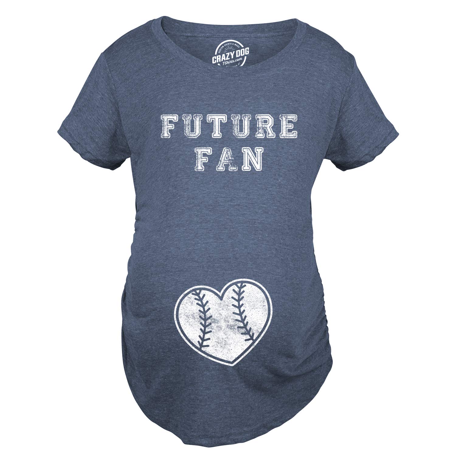 Cute Maternity Baseball T-Shirt with Heart Design - Comfortable Pregnancy Tee for Sports & Casual Wear - Perfect for Baby Showers, Gender Reveals & Maternity Photos