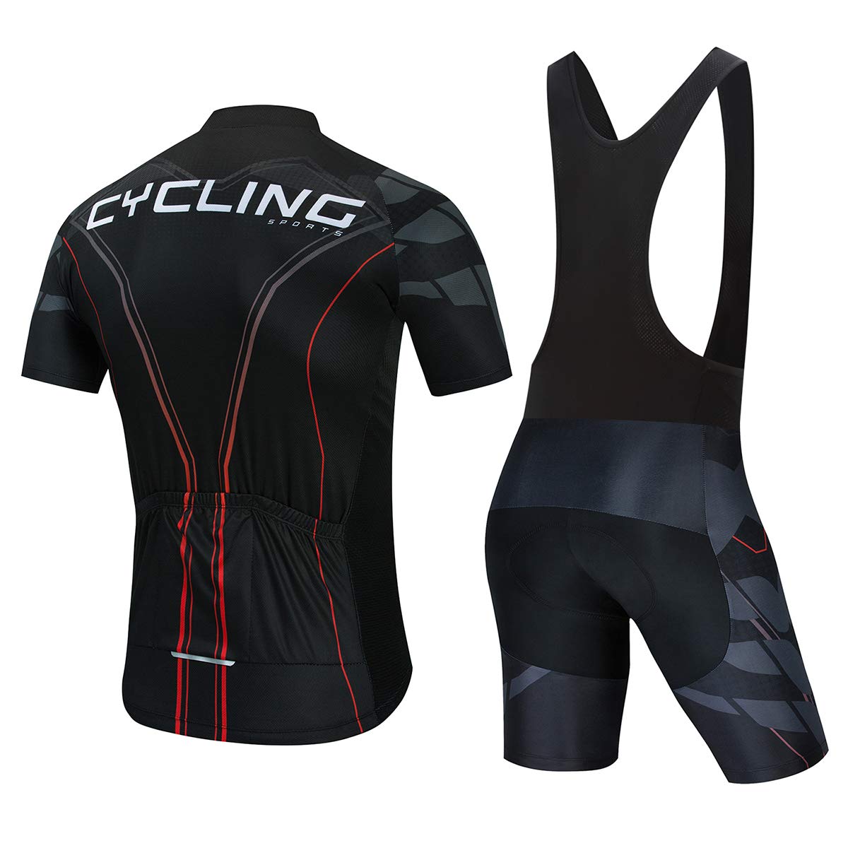 Men's Cycling Jersey Set - Breathable Short Sleeve Bike Shirt & Padded Cycling Shorts for Mountain Biking | Perfect for Summer Road Cycling & Outdoor Sports Activities