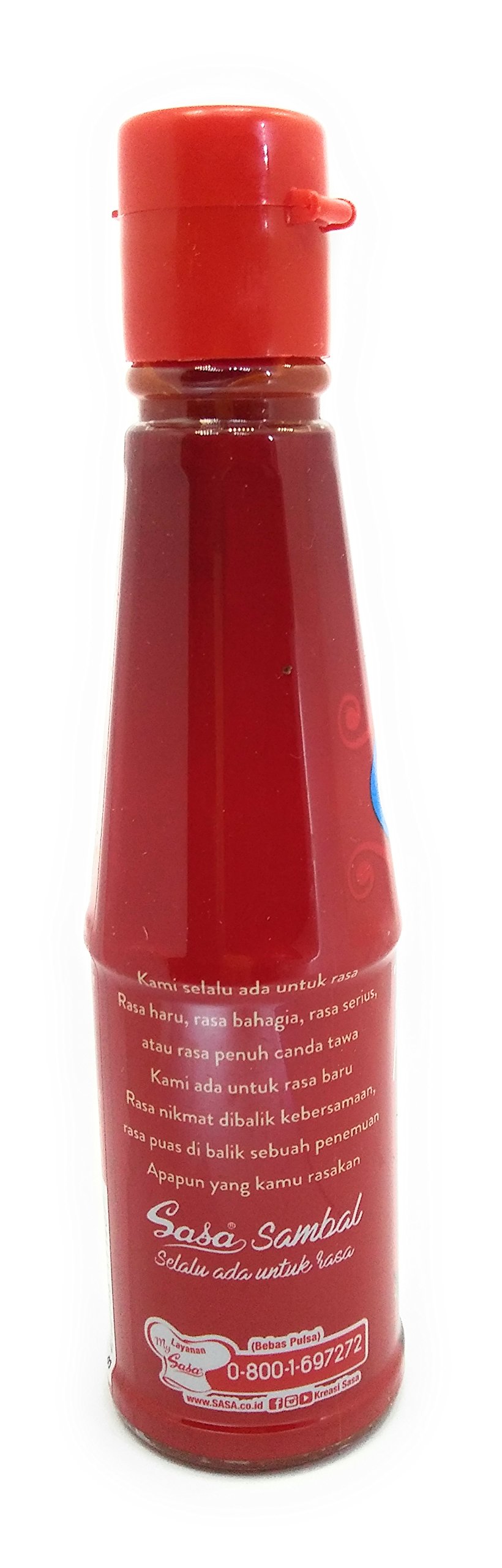 Sasa Extra Hot Sambal Chili Sauce - 135ml (Pack of 1) - Spicy Indonesian Condiment for Cooking, Grilling & Asian Dishes