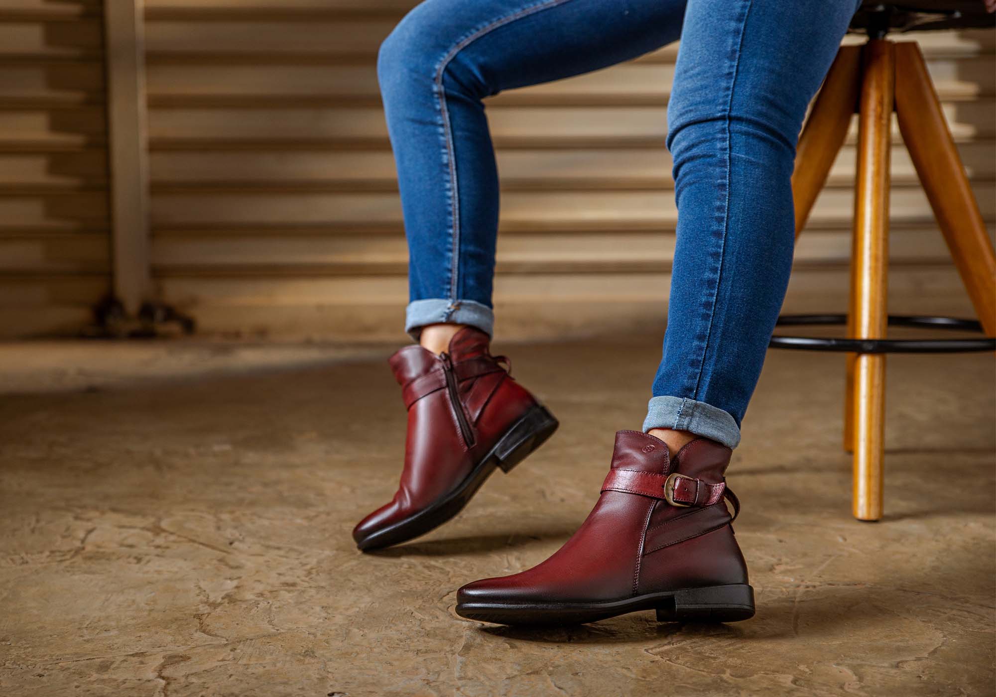 Perlatto Women's Comfortable Leather Ankle Boots - Penny Style Made in Brazil - Perfect for Work, Casual Outfits & Fall Fashion