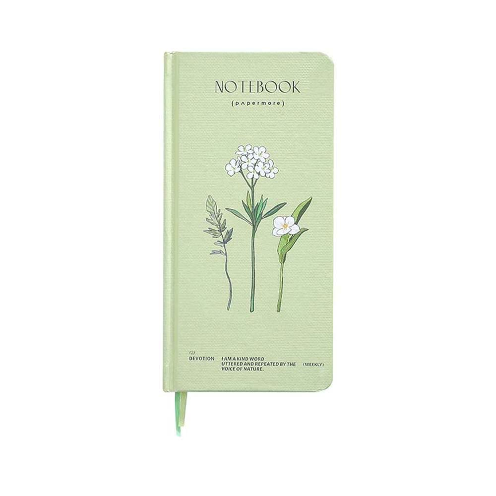 Houchu Plant Notebook - Cute Green Planner for Office, School & Journaling - Schedule Organizer, Writing Pad, Notepad & Hand Ledger - Perfect for Students, Work & Daily Planning