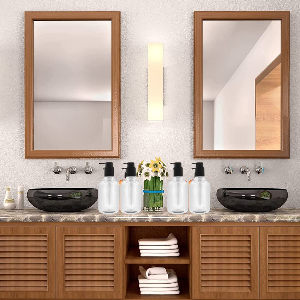AKOAK 12oz (350ml) Refillable Plastic Pump Bottle - Leak-Proof Shampoo Dispenser, Conditioner Container & Essential Oil Bottle for Bathroom, Kitchen & Travel - BPA-Free Soap Lotion Dispenser for Home Use