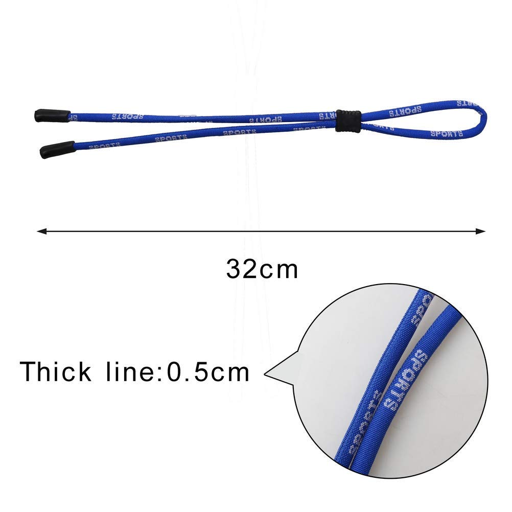 Kuou 4-Pack Adjustable Safety Glasses Strap - Universal Fit for Sports & Outdoor