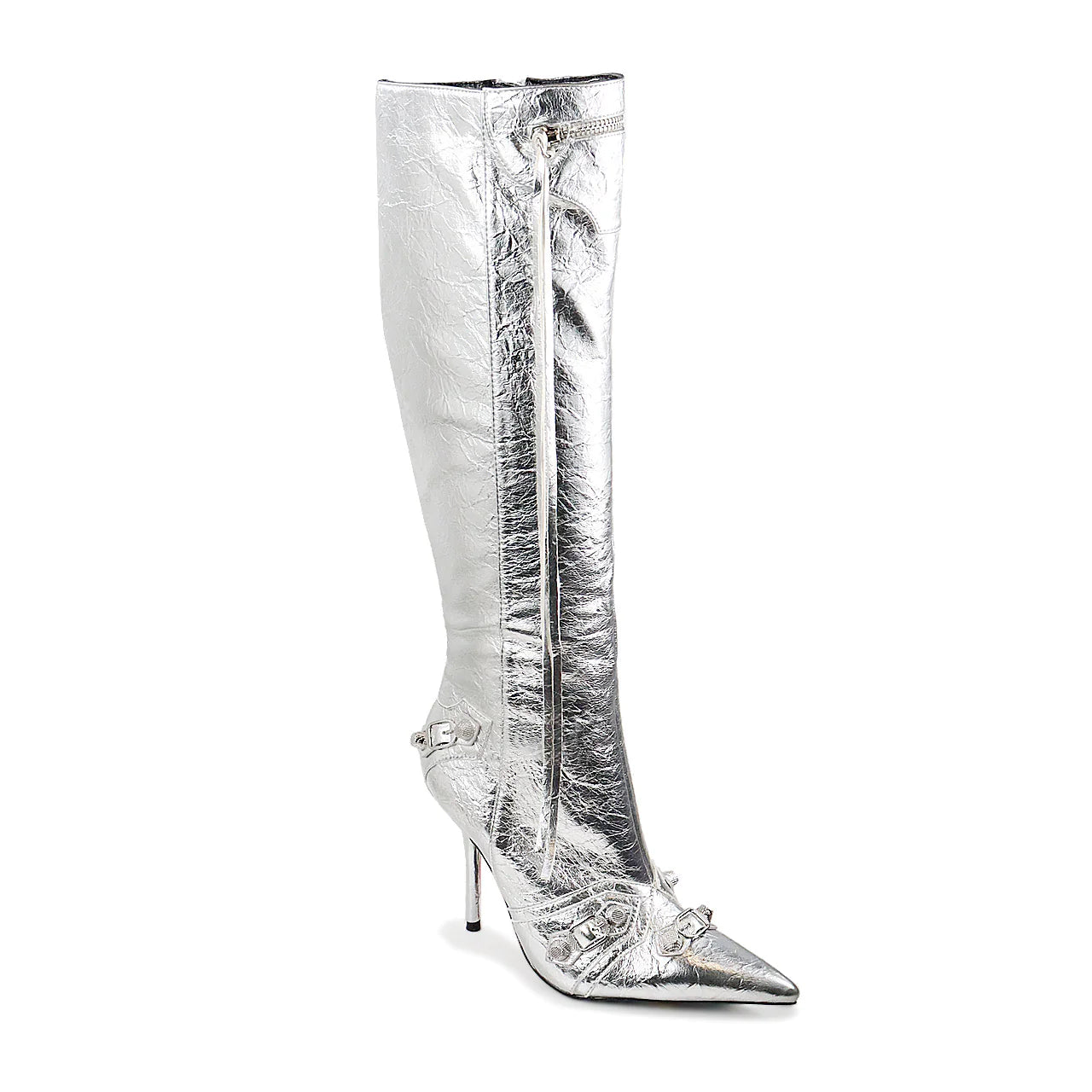 Bella Women's Silver Ankle Boots - Stylish & Comfortable Winter Boots for Casual Outfits & Office Wear