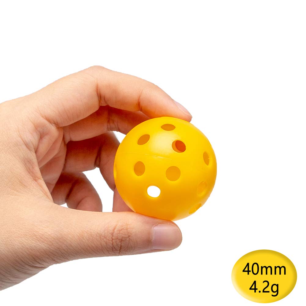 THIODOON 40mm Hollow Practice Golf Balls - 12 Pack Plastic Air Flow Swing Training Balls for Driving Range, Backyard & Outdoor Golf Games - Perfect for Adults & Kids (Ideal for Home Practice, Backyard Drills & Golf Skill Improvement)