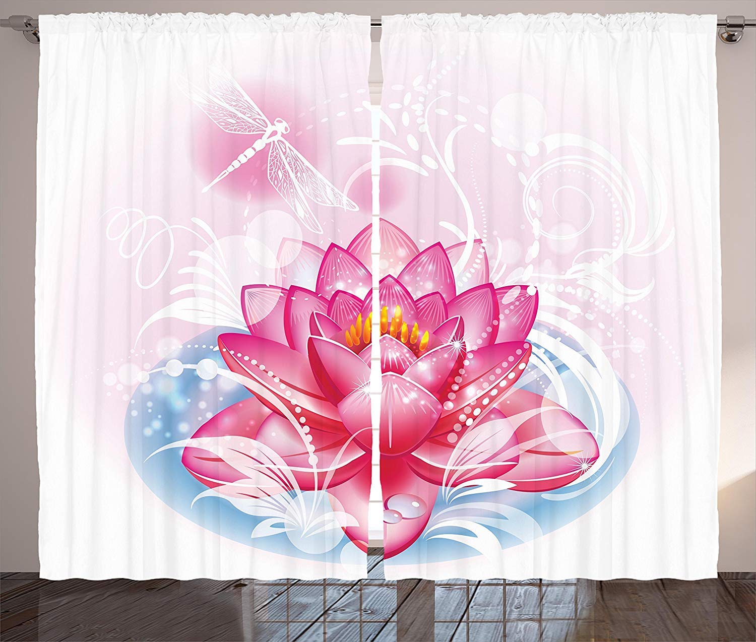 Mandala Lotus Flower Yoga Theme Blackout Curtains - 104