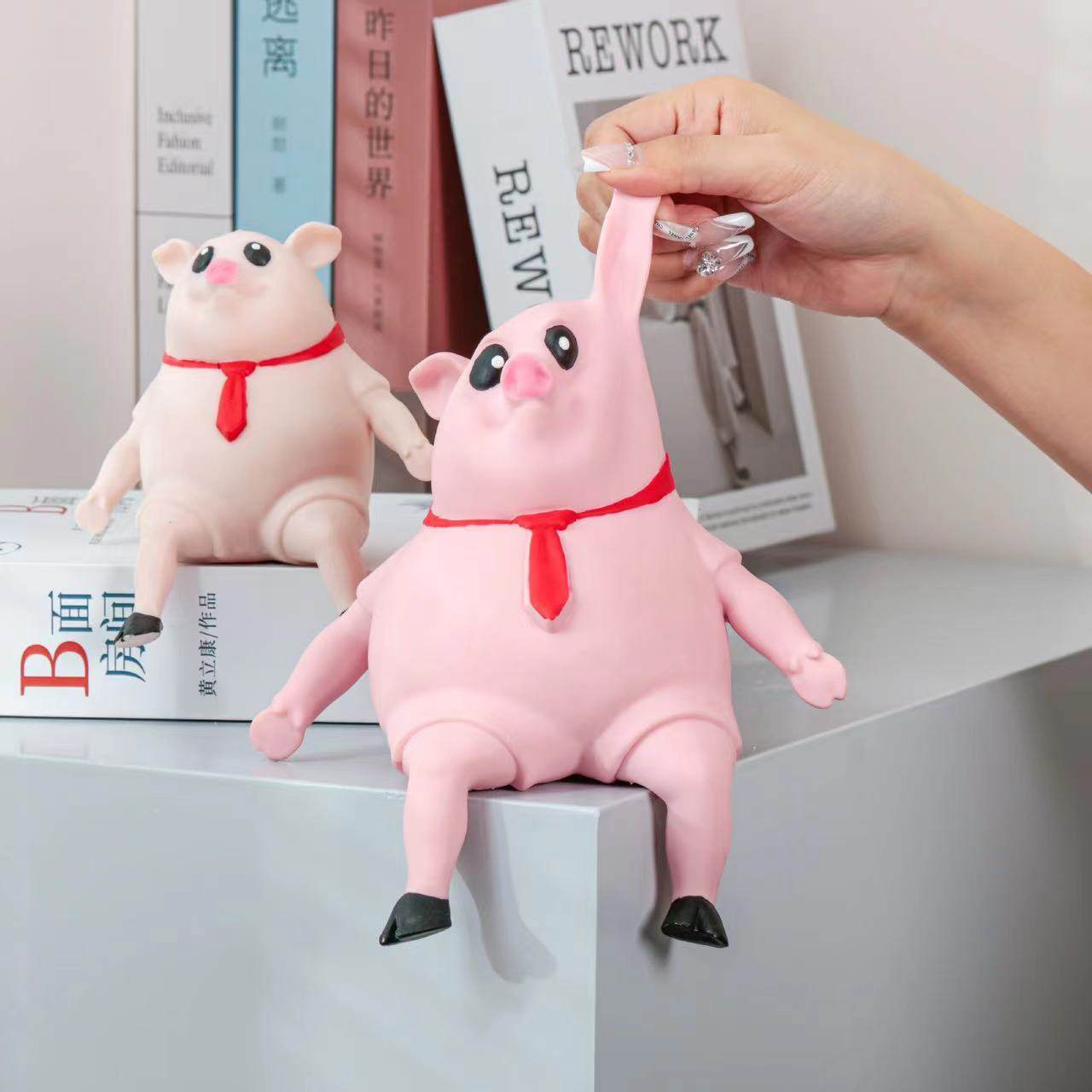 Stress Relief Pig Squishy Toy - Cute Slow Rising Anti-Anxiety Fidget Sensory Toy for Kids & Adults - Perfect for Office, School, Travel & Home Relaxation