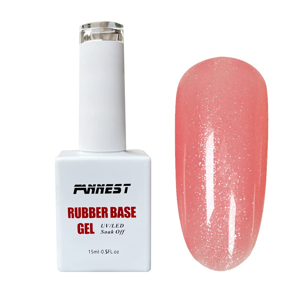 Hot Pink Elastic Rubber Base Coat Gel Nail Polish - Soak Off with LED Lamp - Long Lasting DIY Manicure Kit for Women - Perfect for Home Nail Care, Salon Use & Gift Giving
