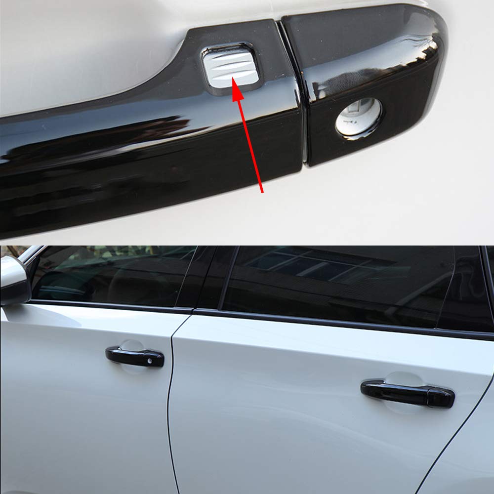 Gloss Black Car Door Handle Cover Trim for Honda Accord 10th Gen 2018-2019 | Exterior Accessories with Keyless Entry Holes | Upgrade & Protect Your Vehicle's Style