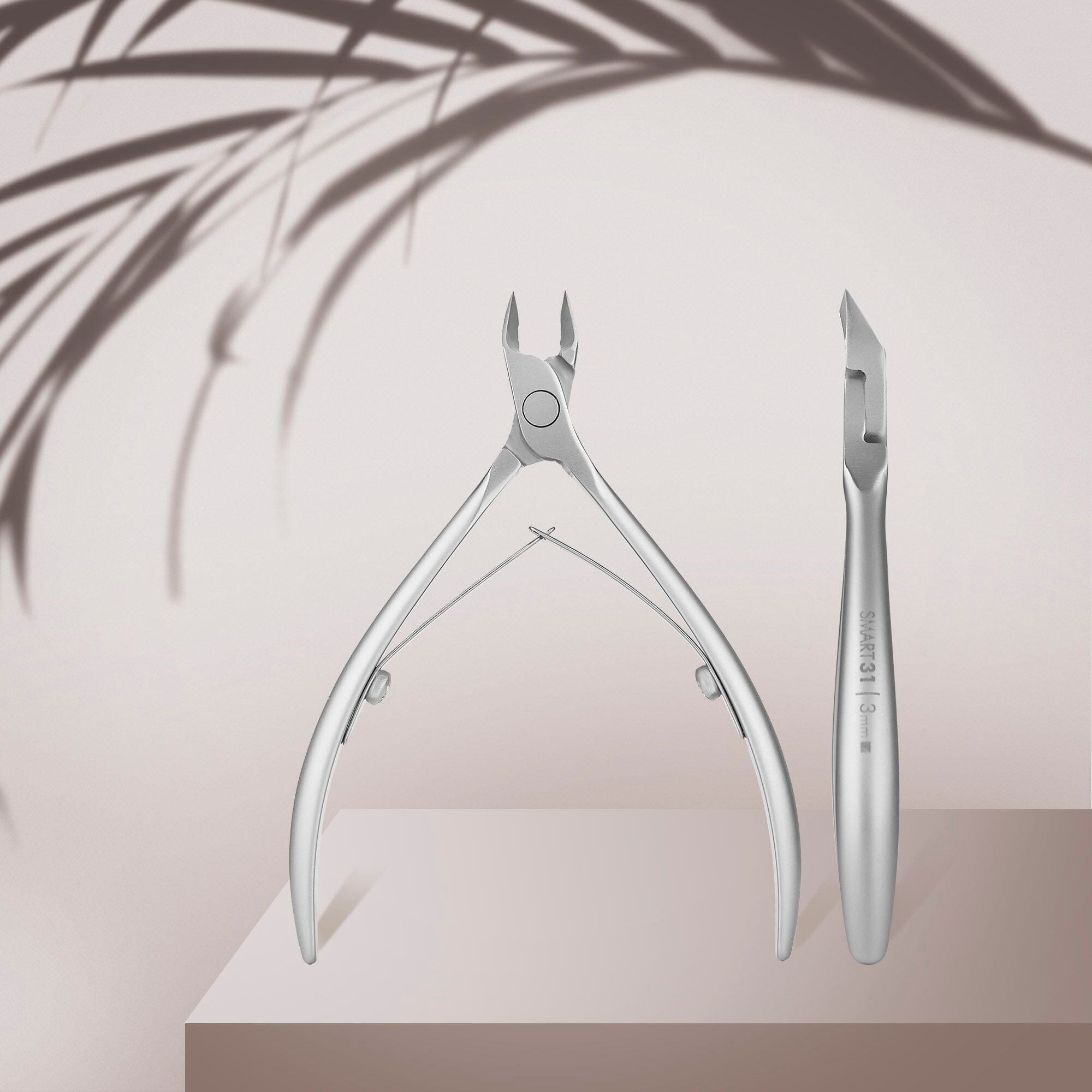 Staleks Professional Cuticle Nippers SMART 31 (3mm) - Precision Nail Care Tool for Manicures & Pedicures - Perfect for Salon Professionals & Home Use