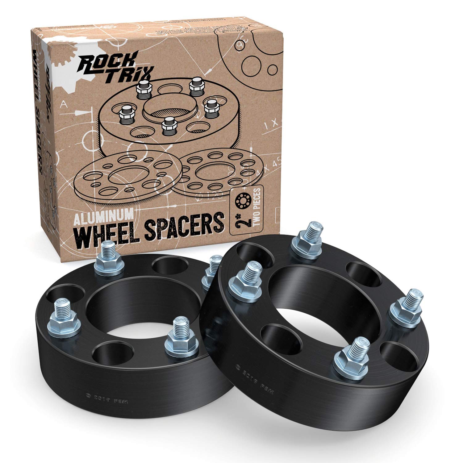 RockTrix 1.5 Inch ATV Wheel Spacers - Compatible with Honda, Yamaha, Suzuki, Bombardier UTVs (4x110 Bolt Pattern, 74mm Bore, 10x1.25 Studs Nuts) - Heavy Duty Black Wheel Spacer Kit (2pcs) - Perfect for Off-Roading, Trail Riding & ATV Performance Upgrades